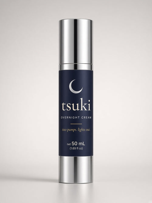 tsuki overnight cream, 50 mL airless pump bottle